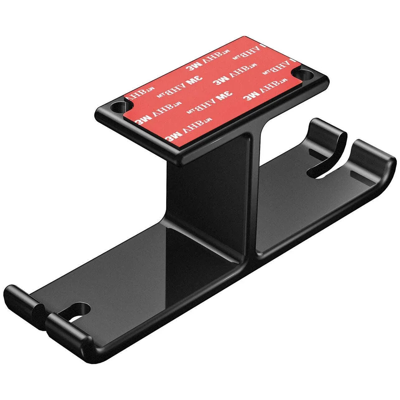 Universal Dj Headphone Pc Hanger Hook Tape Under Desk Dual Headset Mount Holder - Black