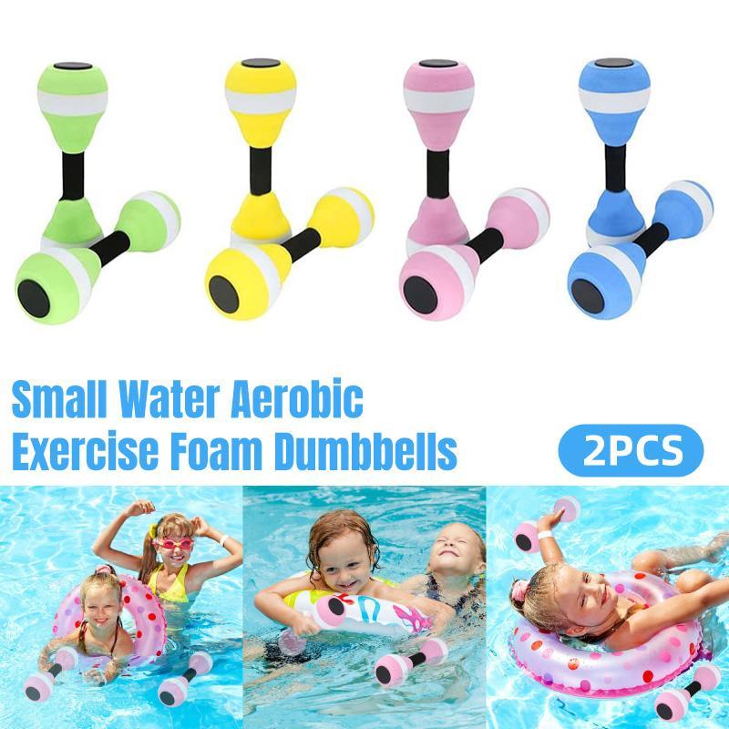 2PCS Arm Buoyancy Rings Dumbbell Style Float Set for Water Activities and Fun - Green