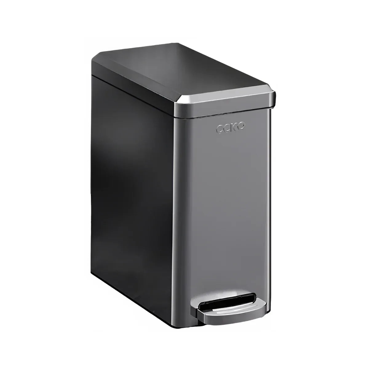 Kitchen Trash Can 9L Household Pedal Bin with Lid Large Capacity Waste Bucket - Tungsten Steel