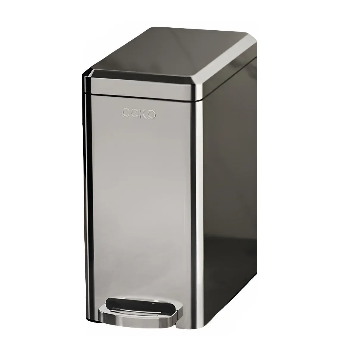 Kitchen Trash Can 9L Household Pedal Bin with Lid Large Capacity Waste Bucket - Stainless Steel