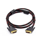 DVI Braided Cable Male DVI-D for LCD Monitor Computer PC Projector DVD Cord Lead - 5M