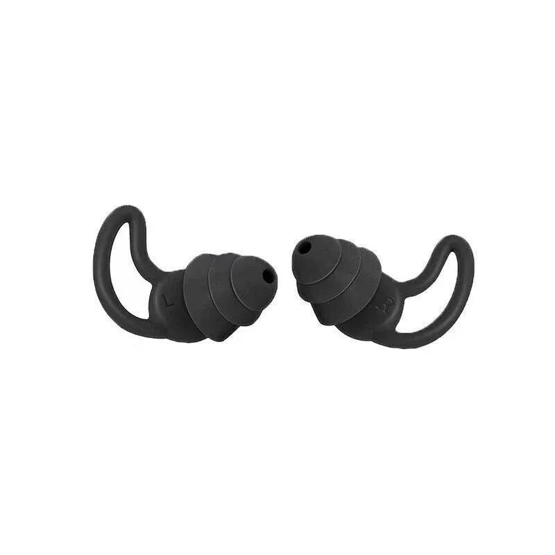 Comfortable Rhino Horn Style Silicone Ear Plugs for Sleeping - Black