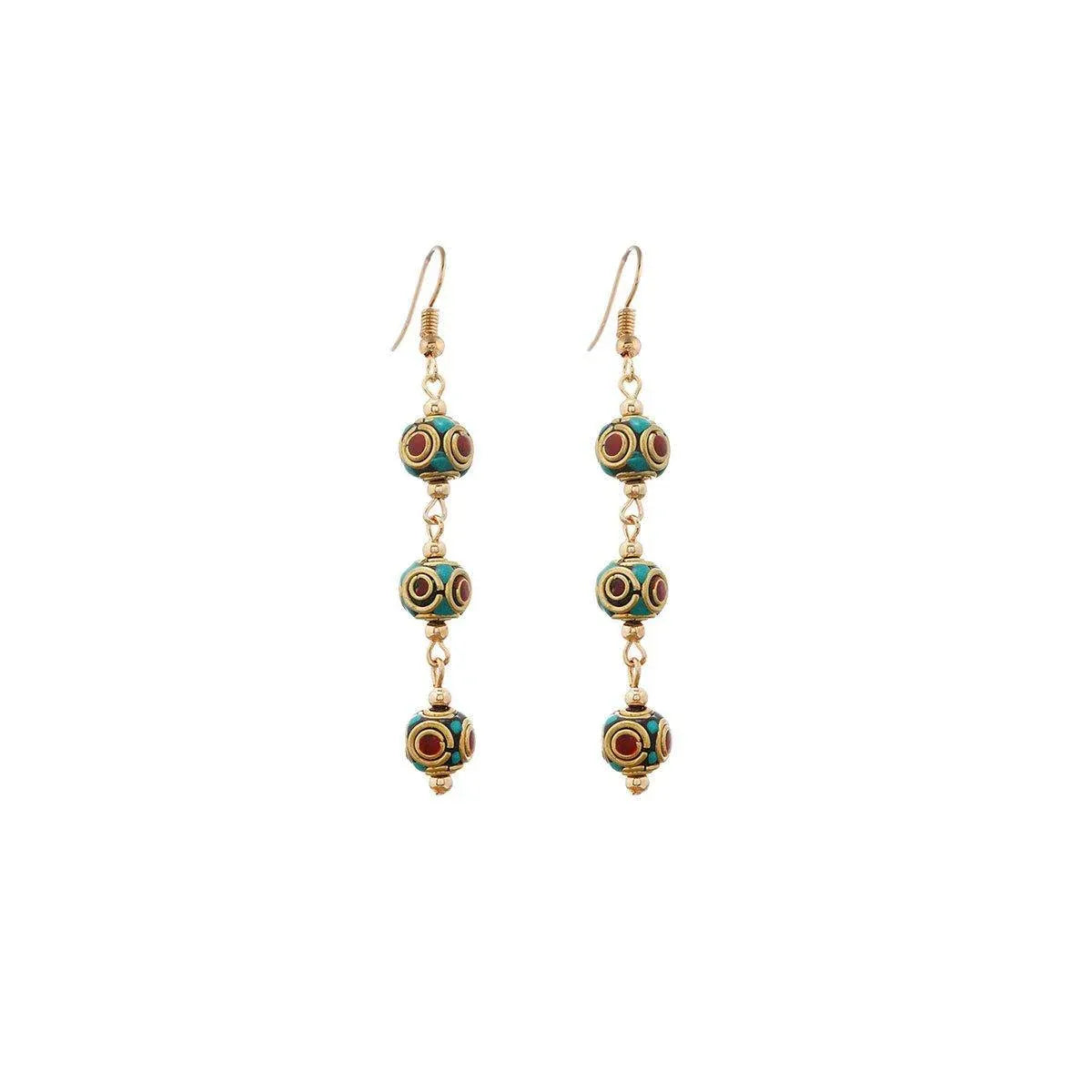 Retro Ethnic Style Earrings Fashion Jewelry for Women Bohemian Accessories - Long beads