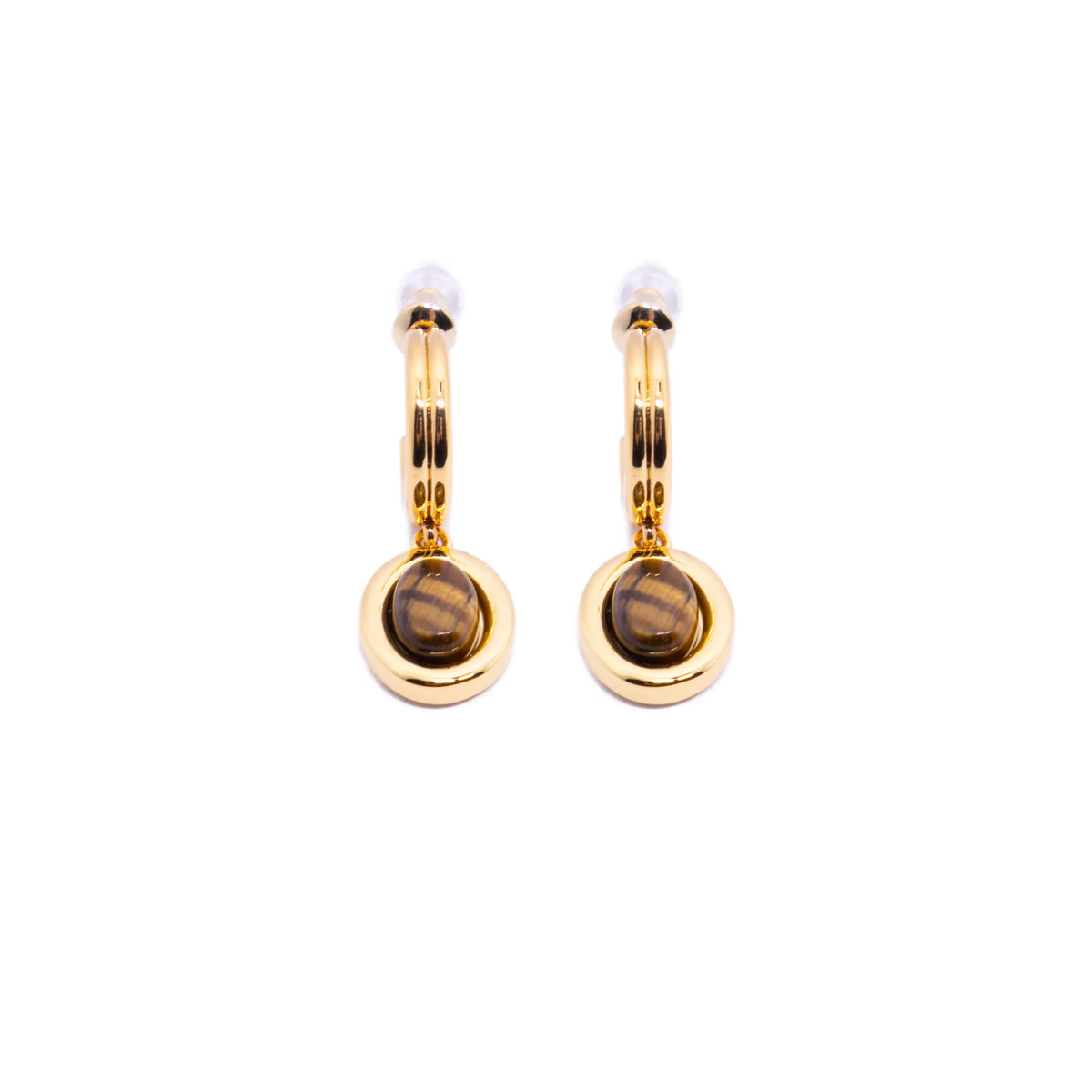 Simple Fashion Brown Necklace and Vintage Earrings for Women Elegant Jewelry - Earrings