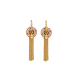 New-Chinese Coloured Flower Beaded Necklace and Earrings Set Fashion Jewelry - Earrings