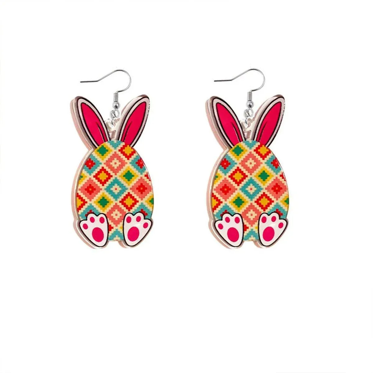 Easter Acrylic Bunny Earrings Cute Cartoon Rabbit Jewelry Spring Holiday Gifts - 3