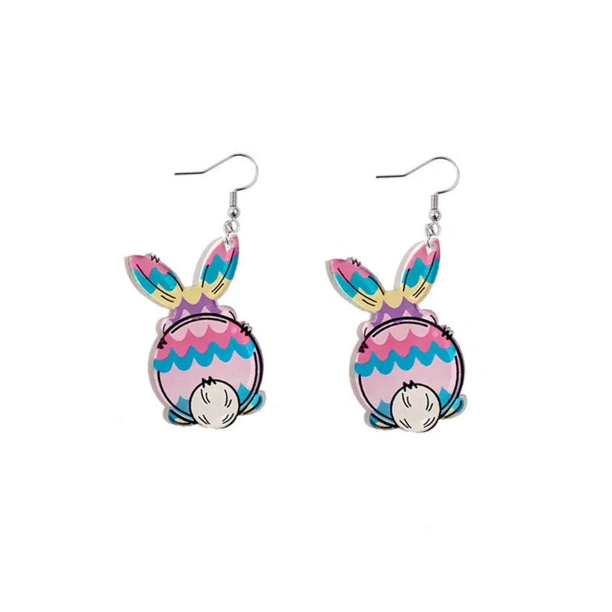 Easter Acrylic Bunny Earrings Cute Cartoon Rabbit Jewelry Spring Holiday Gifts - 1