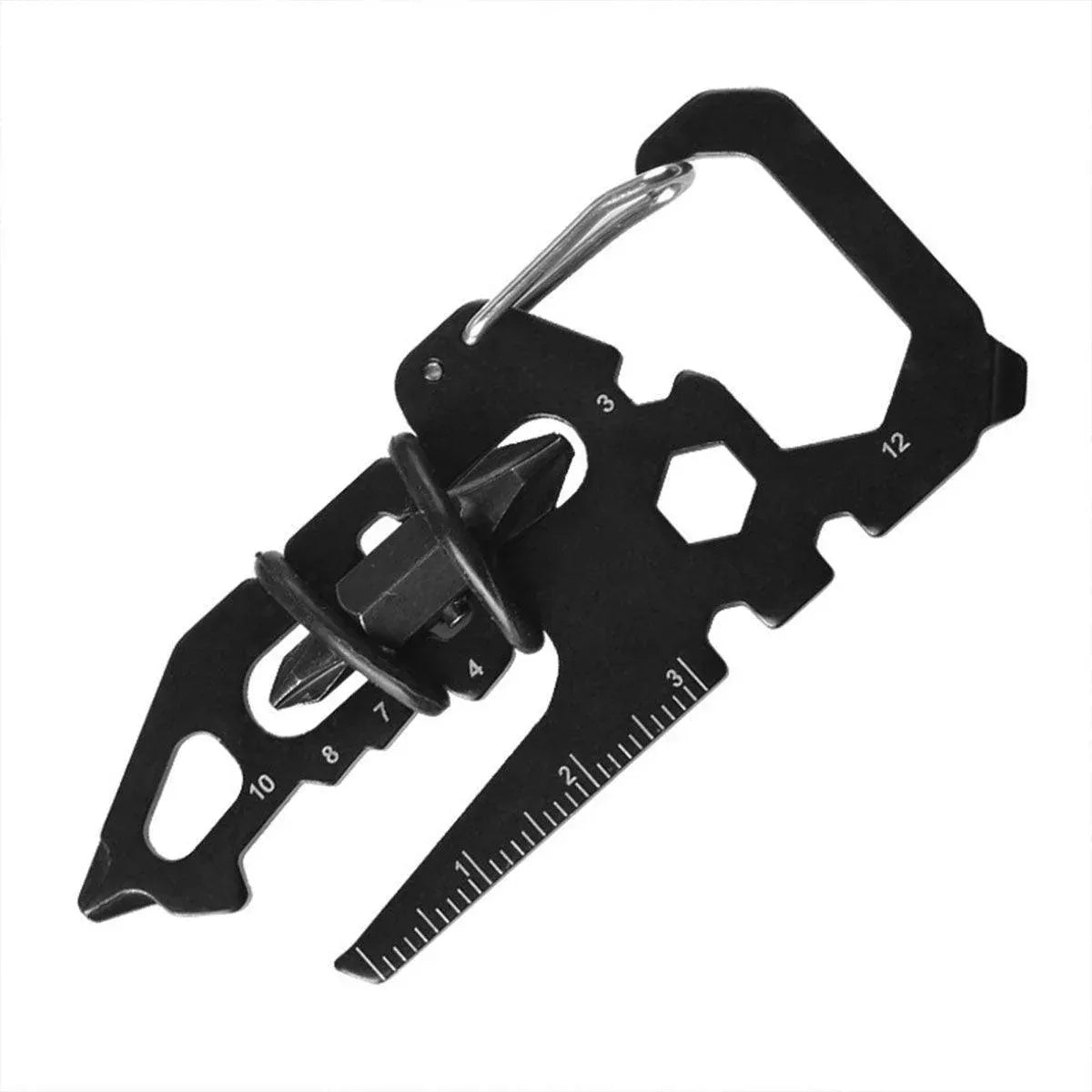 Portable Multifunctional Tool Card Outdoor Survival Combination Tool for Home - Black