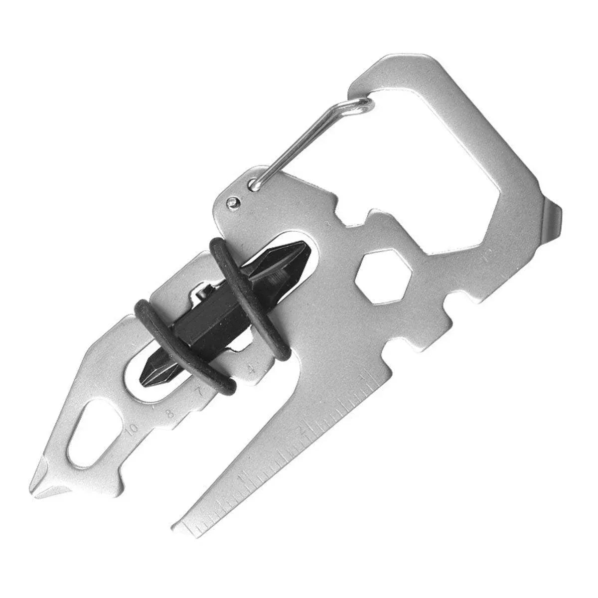 Portable Multifunctional Tool Card Outdoor Survival Combination Tool for Home - Silver
