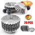 20pcs Aluminium Egg Tart Moulds Non Stick Round Baking Cups for Cupcakes Pies