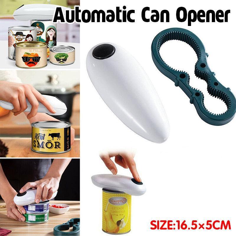 Electric Touch Can Opener with Jar Grip One-Touch Automatic Kitchen Tool