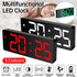 LED Digital Alarm Clock Large Display Dual Power Options Home Office Decor - Red