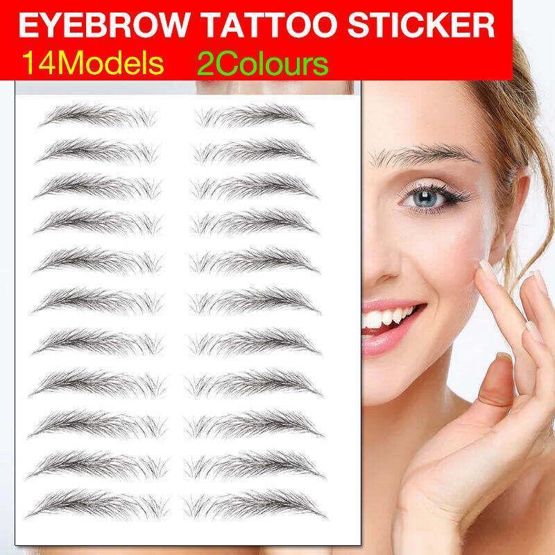 3D Waterproof Eyebrow Tattoo Sticker Hair-Like Natural Brows for Sparse Eyebrows - E13