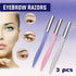 3 Piece Eyebrow Razor Kit for Women Facial Hair Removal and Brow Shaping