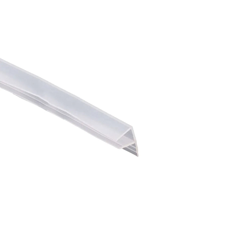 Transparent Silicone Seal Strip in F Shape for Glass Doors Windows - 0.8cm x 100cm