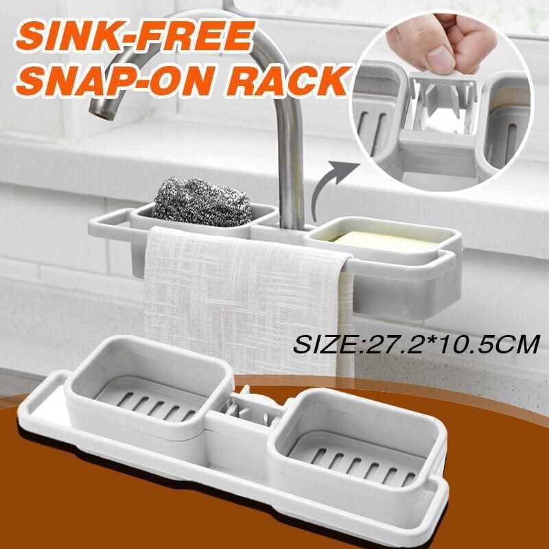 Kitchen  Faucet  Holder  Soap Sponges Caddy Organizer Storage Rack Sink Basket