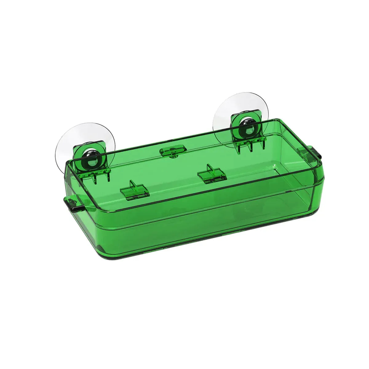 Suction Cup Reptile Feeder Dish Anti-escape Reptile Feeder For Snakes Turtles - Green - 6.5x13.5x2.5cm