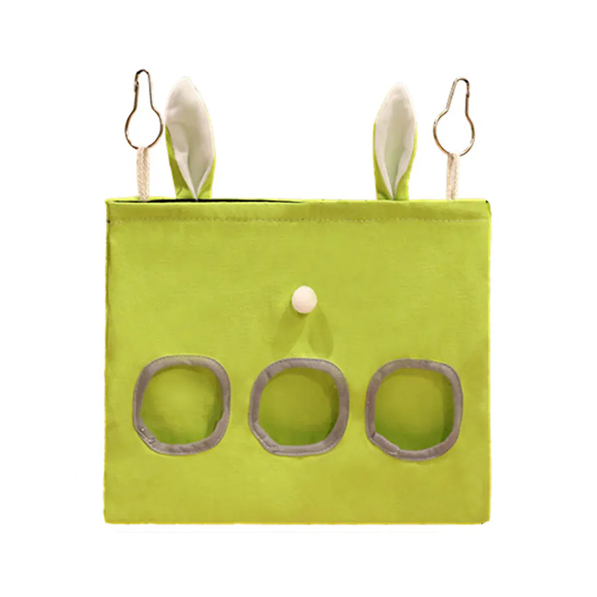 Small Pet Hay Feeding Bag Hanging Design Durable Canvas Material Dustproof - L