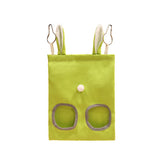Small Pet Hay Feeding Bag Hanging Design Durable Canvas Material Dustproof - S