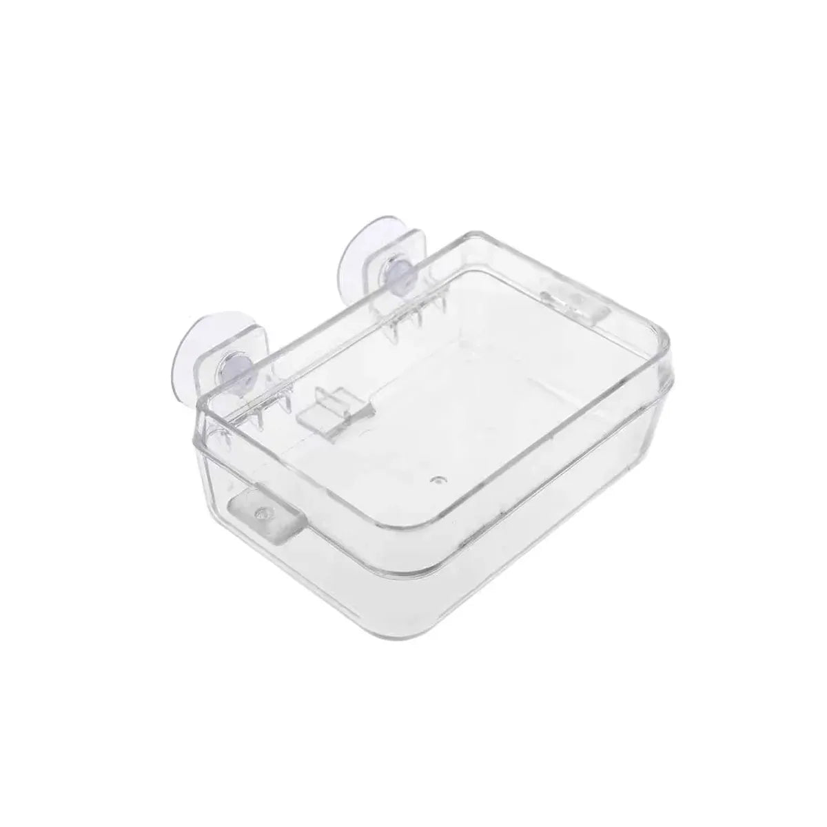 Suction Cup Reptile Feeder Dish Anti-escape Reptile Feeder For Snakes Turtles - Transparent - 6x9x2.5cm