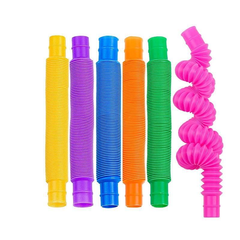 6Pcs Sensory Pop Tube Fidget Toys for Office School Home Use - Small 6PCS