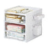 Desktop Pegboard Drawer Storage Shelf Multi Layer Home Office Desk Organiser - 4-Layer