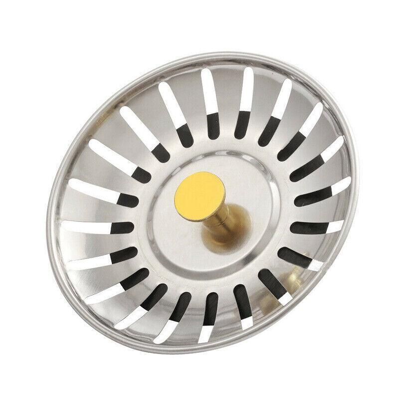1/2/4X Stainless Steel Kitchen Sink Strainer Drain Stopper - 2PCS