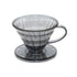 Household Hand Drip Coffee Filter Cup Reusable Plastic Cone Shaped HeatResistant - Grey