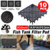 Fish Tank Aquarium Under Gravel Filter System Safe Filtration Plate Board Kit - Black-10PCS