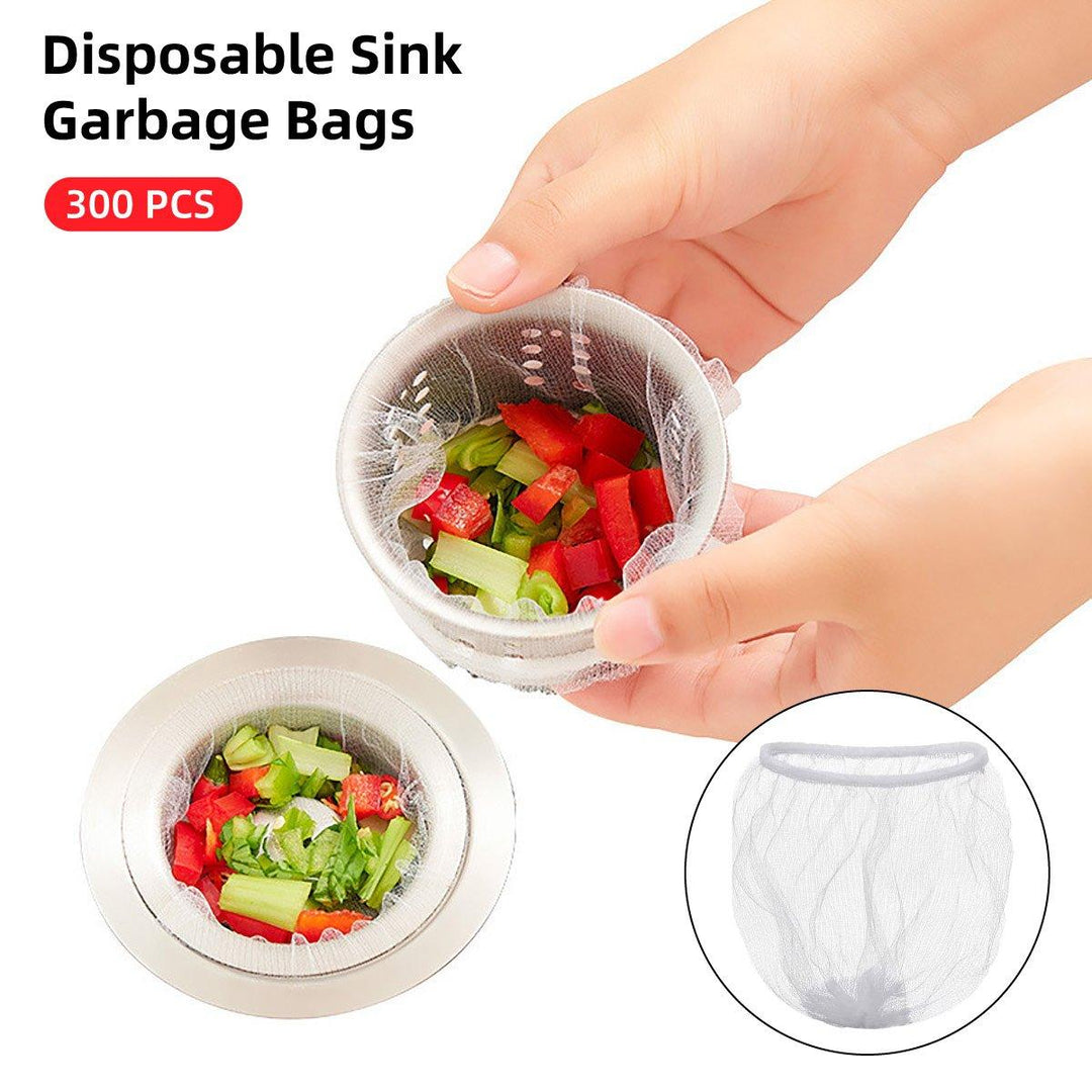 300pcs Disposable Kitchen Sink Strainer Anti Clogging Sewer Mesh Pocket Filter