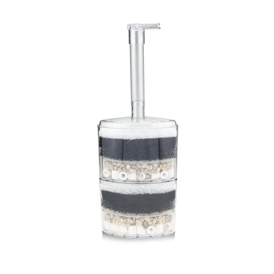 Mini Fish Tank Aquarium Built In Air Filter for Small Fish Tanks Filtration - Double