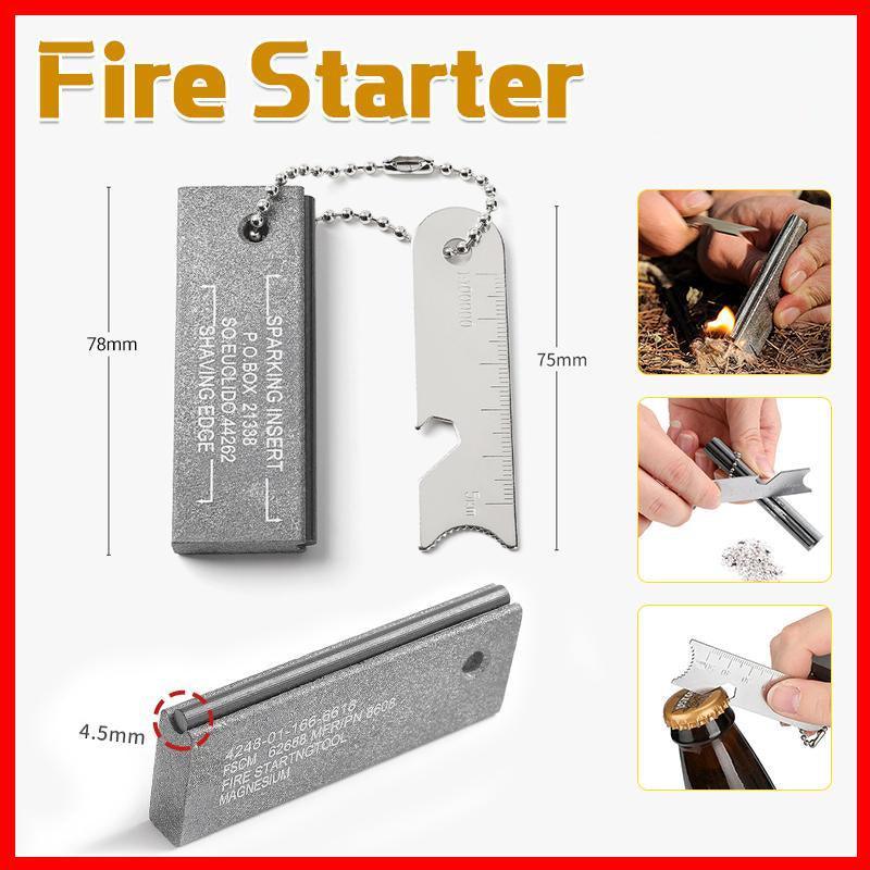 Magnesium Block Flint Fire Starter Striker Survival Camping Tool