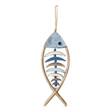 Fish Shaped Wall Hanging Decor Small Nautical Style Home Decoration Art Ornament - Fish head bone