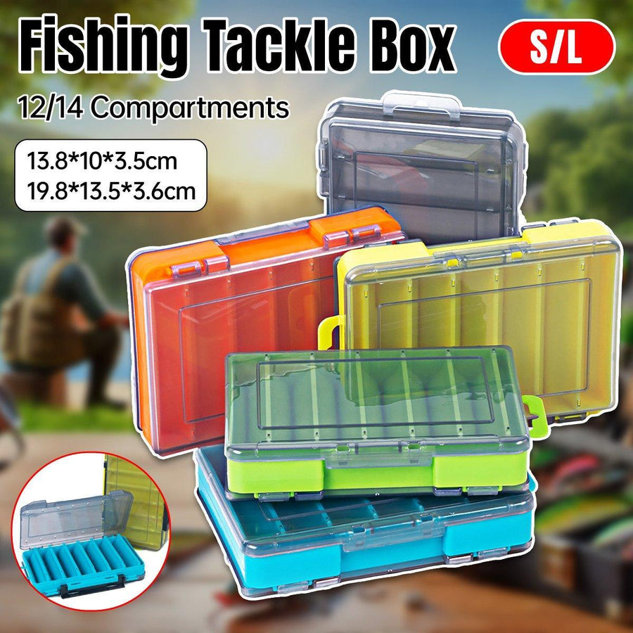 Multifunctional Fishing Bait Storage Box Accessories Gear Organizer Tool Box - Green-S