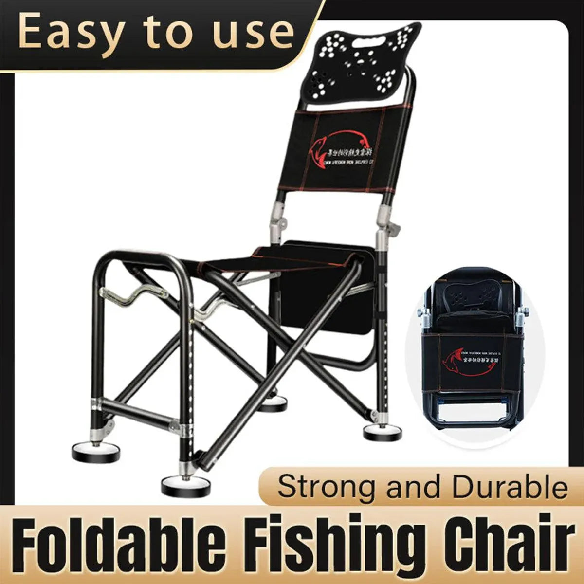 Multifunctional Recliner Folding Fishing Chair Portable Outdoor Camping Chair