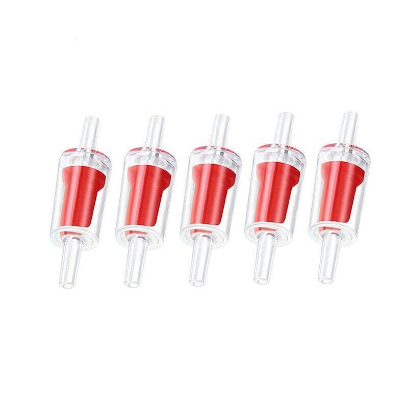 5/10X Check Valve Fish Tank Aquarium Air Pump Silicone Non-Return One Way Airline - 5PCS