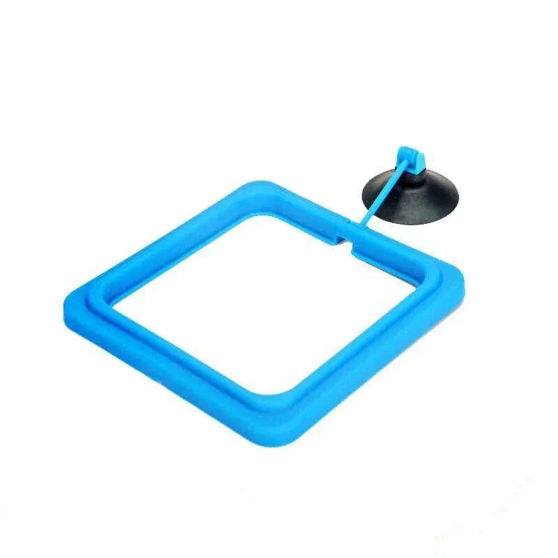 Fish Feeding Ring Aquarium Fish Tank Feeder Floating Fish Food Feeder Fish Food Blue - Blue Circle