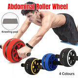 Abdominal Muscle Wheel Exercise Roller Fitness Equipment for Home Gym Men Women - Black