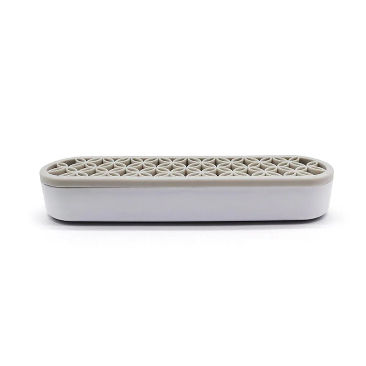 Silicone Makeup Organizer Cosmetic Storage Box Lipstick Brush Holder Desktop Box - Light Grey