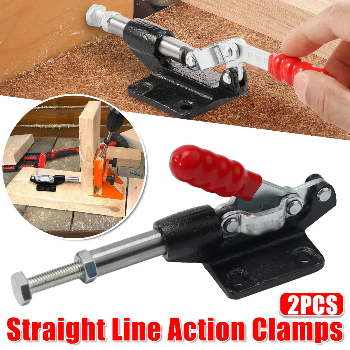 Quick Release Welding Clamp Set 2PCS Push Pull Fixture Clamping Tool Workshop