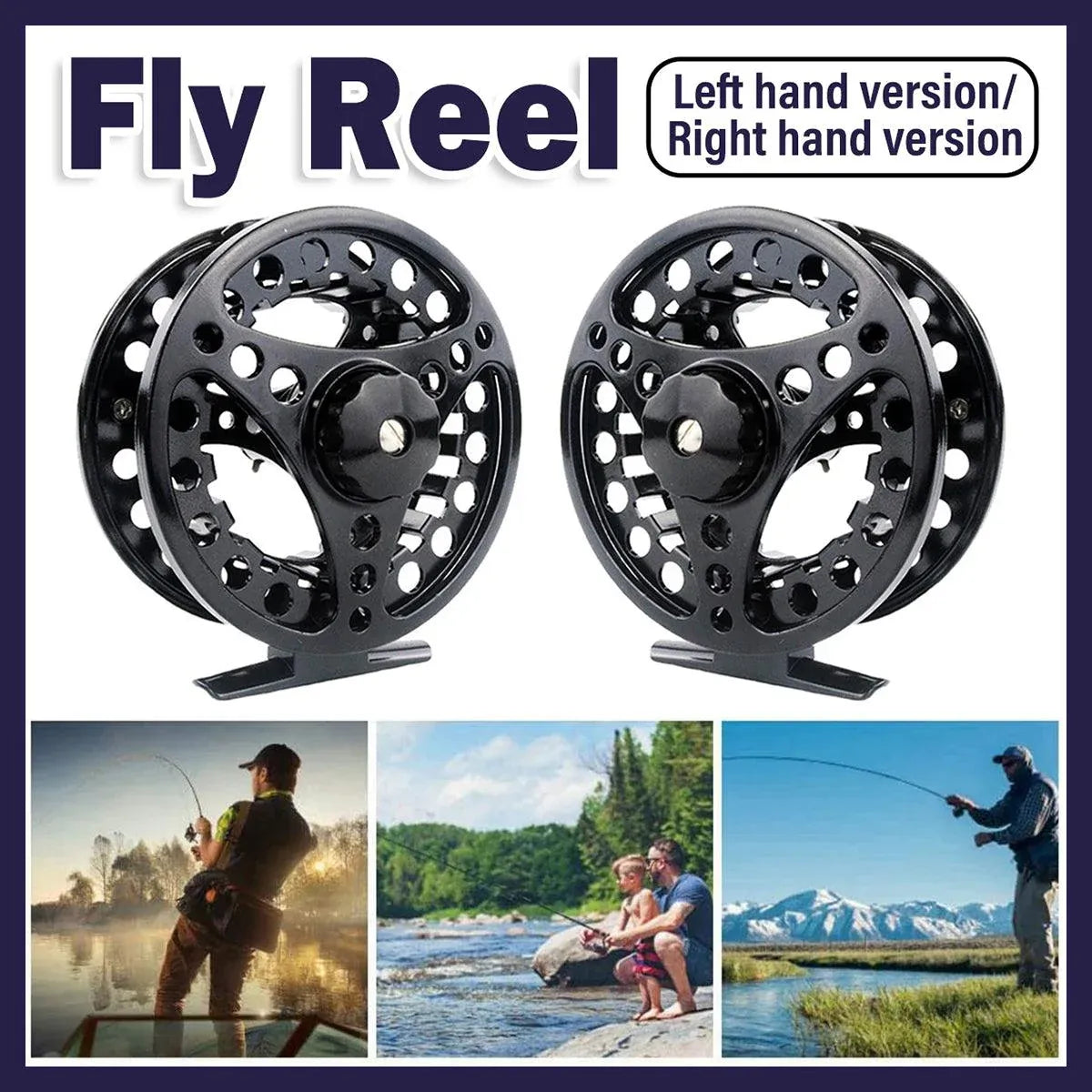Fly Fishing Reel Line Reel Lightweight Spinning Reel Casting Reel for Fishing - Right