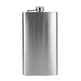 10/12oz Liquor Pocket Hip Flask Stainless Steel Whiskey Screw Cap Flagon Use - 12oz
