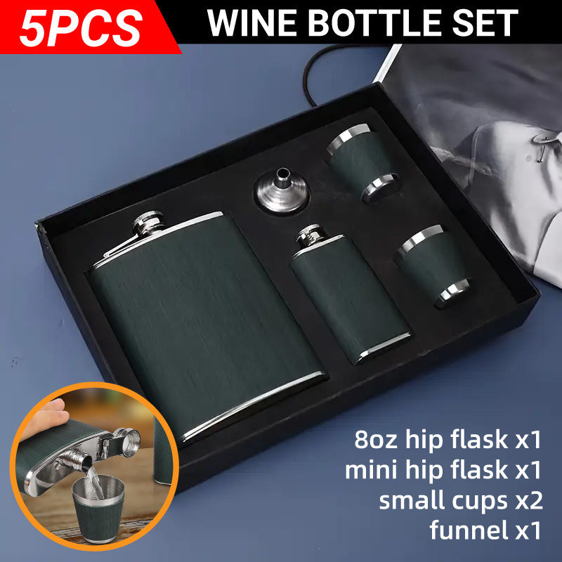 Stainless Steel Hip Flask Portable Wine Pot Flat Pocket Bottle Outdoor Travel
