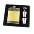 8oz Stainless Steel Wine Flask Portable Flat Metal Outdoor Bottle Gift Set Use - Yellow Pattern