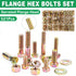 521pcs 8.8 Grade Zinc Plated Flange Bolt Nut Washer Assortment Kit M6 M8 M10