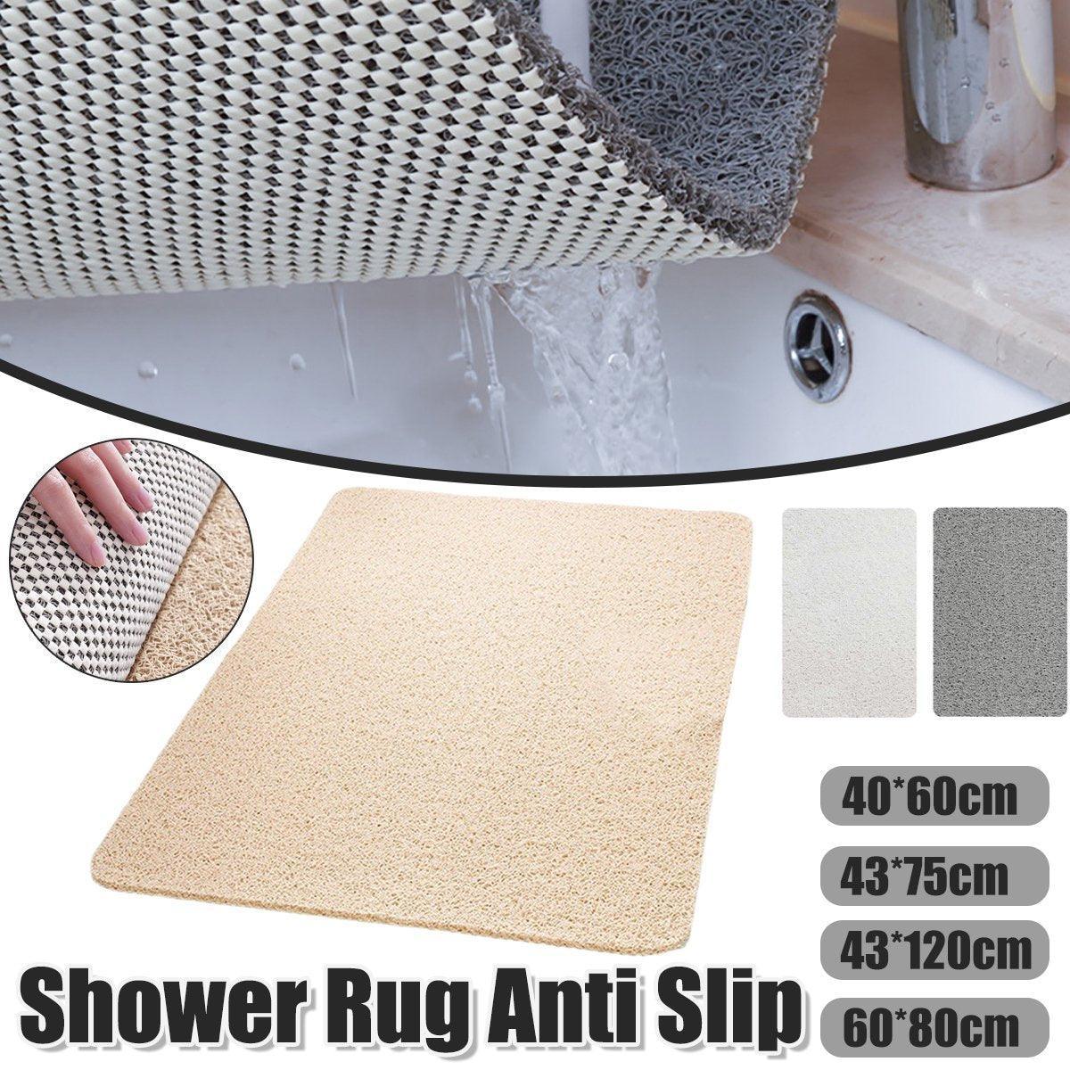 Waterproof Non-Slip Bathroom Shower Mat Anti-Slip Rug Toilet Floor Mat Washable - Grey-60*80cm