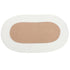 Cotton Floor Mat Oval Non Slip Carpet Household Soft Washable Rug for Bedroom - Khaki