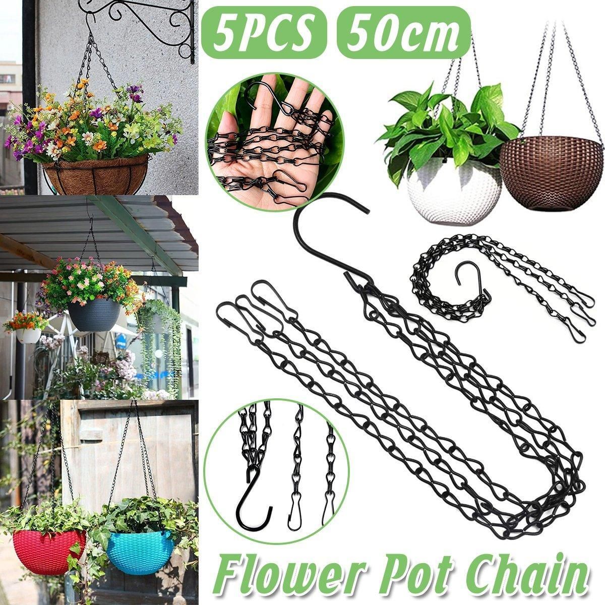 5x Hanging Planter Chains Decorative Iron Chains for Flower Pots Lanterns Basket