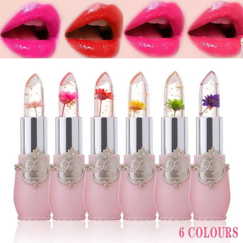 Flower Lipstick Color Jelly Transparent Magic Changing Lip Temperature Change Au - Purple