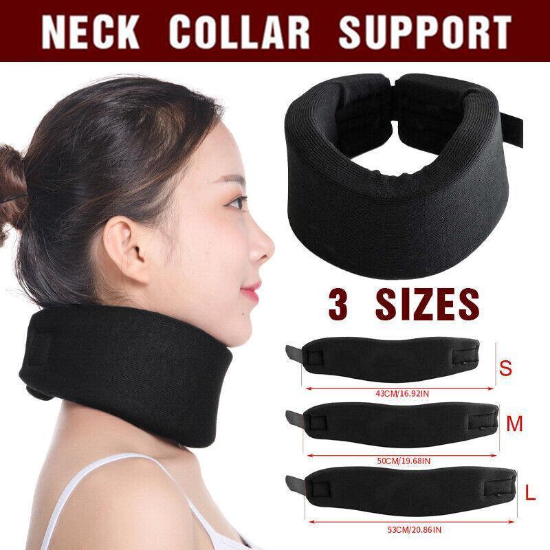 Soft Foam Neck Support Brace Cervical Device Collar Pain Traction Relief Black - L